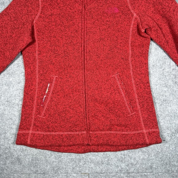 The North Face Fleece Jacket Women's Size Medium Heathered Orange Full Zip - Picture 7 of 14